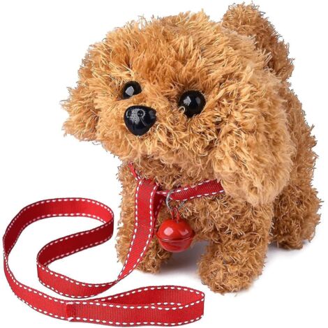 Peluche Chien Husky Chiot Animal de Compagnie Électronique Interactif - Marche, Aboiements, Remuement de la queue, Étirement Animal de Compagnie pour Enfants (Chien Caniche) (1/5)