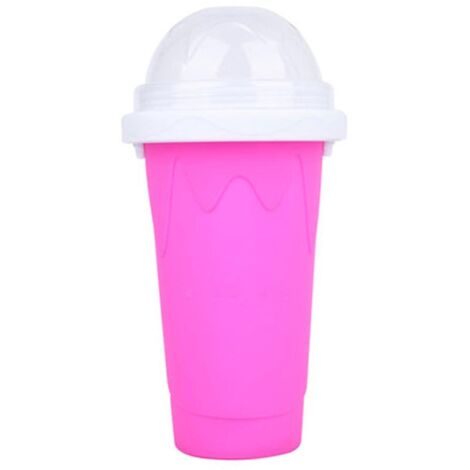 Gobelet à smoothies écologique à double paroi en silicone rouge, idéal pour la maison. (1/5)