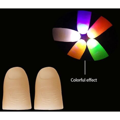 Jouet lumineux magique pour les pouces, pouces lumineux, LED clignotantes, tour de magie, lumière colorée (1/5)