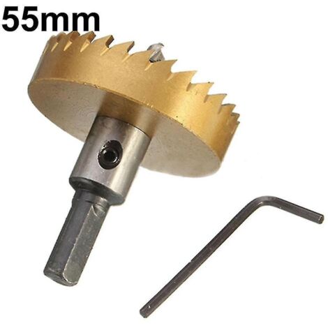 Foret HSS 16-60 mm, scie cloche pour métal, acier, bois et alliages - 55 mm (1/4)