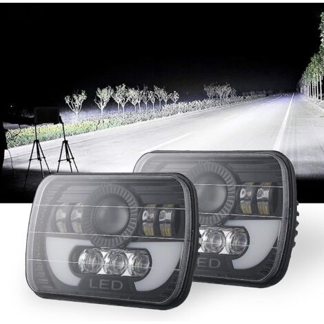 Phare LED 7x6 5x7 120w pour voiture, feux de route/croisement, compatible avec Chevy Van 1500 2500 3500 (1/4)