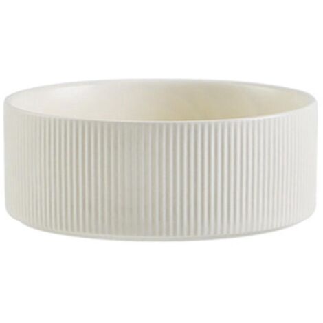 Gamelle en céramique pour chien - Bol robuste et durable pour nourriture et eau, compatible lave-vaisselle, jaune riz moderne (1/5)
