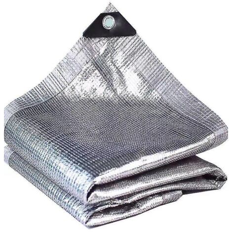 Filet d'ombrage décoratif extérieur, argenté, filet d'ombrage pour serre, toile d'ombrage en aluminium réfléchissant à 99 %, voile d'ombrage pour terrasse, jardin, abri de voiture, etc. (1/5)