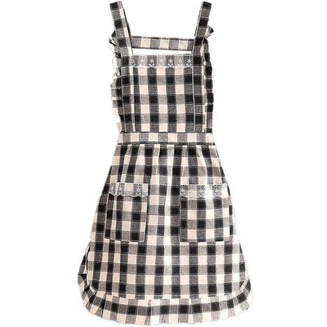 Tablier de cuisine pour femme avec poches, tablier à bavette à plusieurs épaisseurs pour cuisiner, pâtisser, faire des barbecues et jardiner (shape7) (1/5)