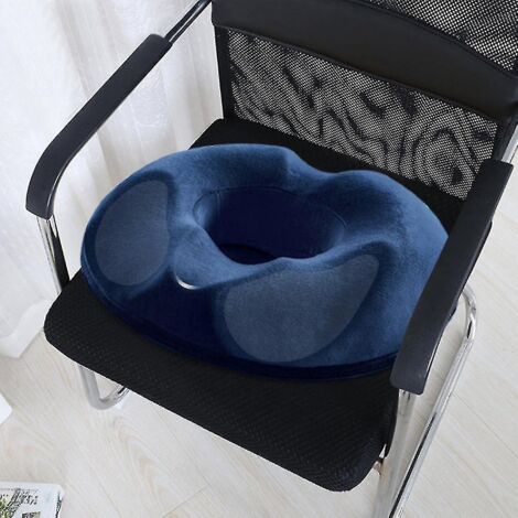 Coussin en mousse à mémoire de forme antidérapant en forme de donut pour soulager les douleurs et les escarres de grossesse (couleur café) (1/4)