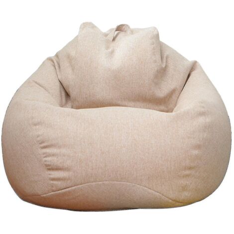 Pouf extra large neuf avec housse, canapé et fauteuil relax d'intérieur pour adultes et enfants Offre spéciale (Livraison gratuite) - 100 x 120 cm - Kaki (1/5)