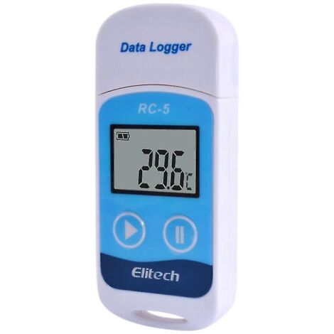 Enregistreur de données de température numérique USB haute précision Elitech RC-5, compatible avec les entrepôts, le stockage frigorifique et le transport en laboratoire. (1/5)