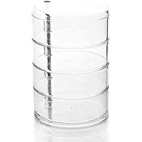Boîte de rangement pour accessoires de cheveux pour enfants, épingles à cheveux, bijoux en corde, boîte de rangement pour élastiques, boîte transparente rotative (1/5)
