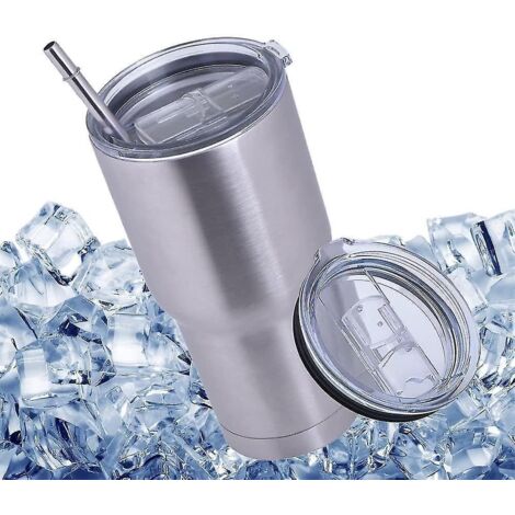 2 couvercles de rechange compatibles avec le gobelet isotherme de voyage en acier inoxydable de 890 ml (30 oz) - Convient (1/4)