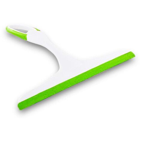 Raclette de douche et de fenêtre manuelle avec lame en silicone de 9,5 cm, idéale pour nettoyer les portes de douche, les vitres de salle de bain et de voiture. (1/4)