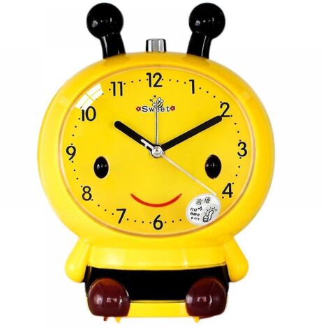 Réveil Saytay pour chambres, réveil abeille avec veilleuse, horloge de bureau décorative pour enfants et étudiants (jaune) (1/4)