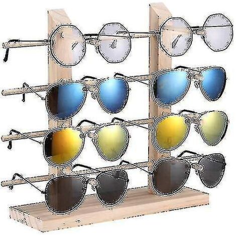 Porte-lunettes pour 8 paires de lunettes, porte-lunettes de soleil créatif en bois (1/5)