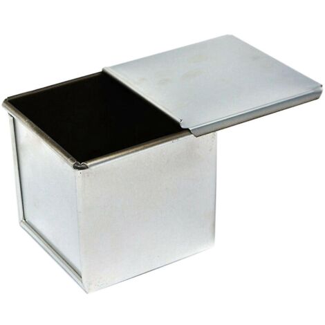 Moule à pain en alliage d'aluminium pour toasts et pains, avec couvercle antiadhésif - 6 x 6 x 6 cm (1/5)