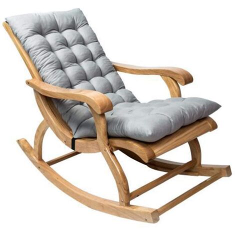 Coussin pour fauteuil à bascule, coussin pour fauteuil de jardin à dossier haut, coussin d'assise pour chaise de terrasse extérieure - 120 x 50 x 12 cm (1/3)