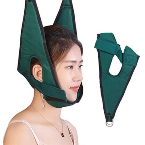 Dispositif de traction cervicale suspendue, ceinture d'étirement cervicale souple, support de soulagement de la douleur, coussin de traction cervicale chiropratique (1/5)