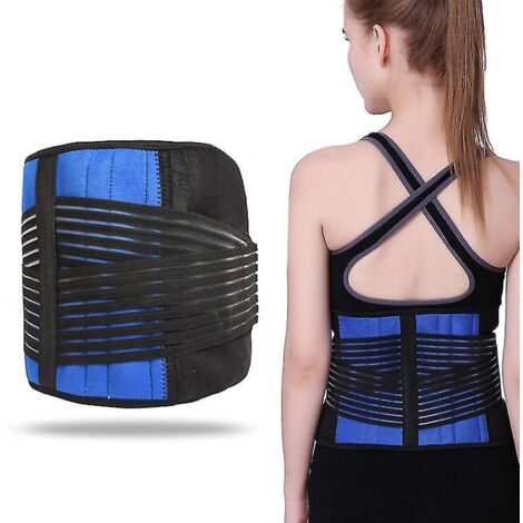 Support lombaire à double traction réglable, ceinture de soutien lombaire pour soulager les douleurs lombaires, unisexe - 3XL (1/5)