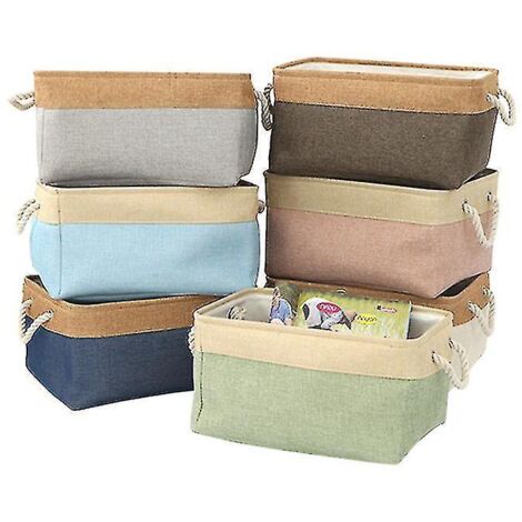 Panier de rangement personnalisé pour jouets et vêtements d'animaux - Nom du chien - Taille M - 36 x 26 x 16 cm (1 pièce) - Bleu foncé réfléchissant (1/3)