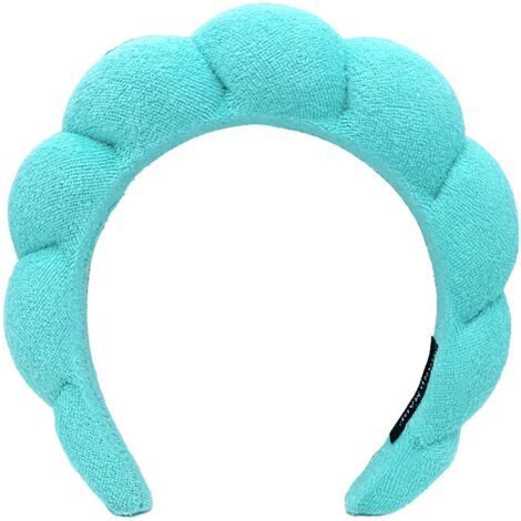 Bandeau de spa pour se laver le visage, bandeau en serviette éponge, bandeau de yoga, bandeau éponge pour les cheveux, vert (1/5)
