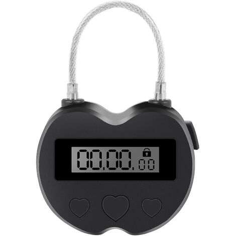 Minuteur électronique de voyage multifonction avec affichage LCD et verrouillage horaire, étanche et rechargeable par USB. (1/5)