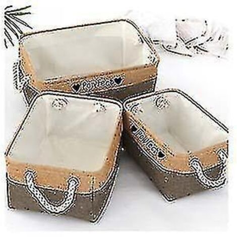 Panier de rangement personnalisé pour jouets et vêtements d'animaux - Nom personnalisé pour chien - Di-S 31x21x13cm (1 pièce) - Noir-café (1/4)