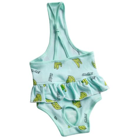 Couche hygiénique pour chienne avec bretelles ajustables, sous-vêtements imprimés réutilisables, culottes et shorts physiologiques pour chiennes - Vert - Taille S (1/4)