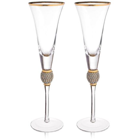 Ensemble de 2 verres à champagne élégants (1/5)