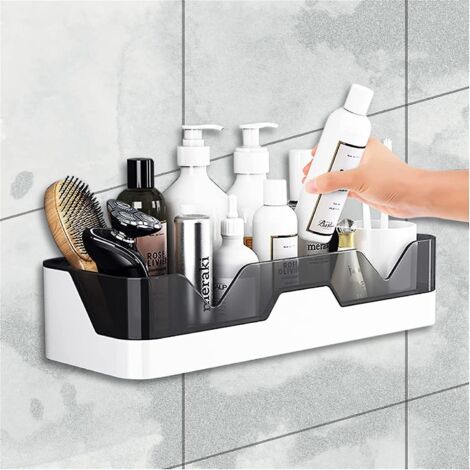 Étagères de douche, panier de douche sans perçage, étagère de salle de bain amovible, rangement mural pour cuisine, toilettes et salle de bain (1/5)
