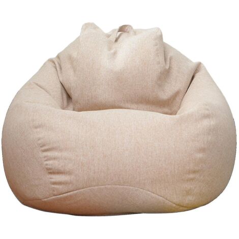 Nouveau pouf extra large, housse de canapé, fauteuil relax d'intérieur pour adultes et enfants - Prix promotionnel - 90 x 110 cm - Kaki (1/5)
