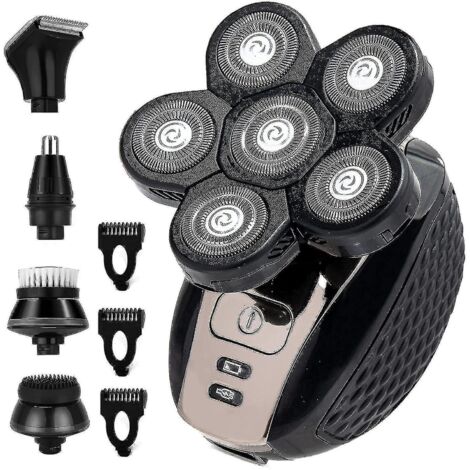 Rasoir de tête sans fil rechargeable 5 en 1 pour hommes chauves (1/5)