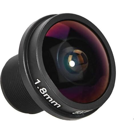 Objectif grand angle 1,8 mm 180°, caméra de vidéosurveillance grand angle HD 5 MP à vision fisheye pour caméras de vidéosurveillance (1/5)