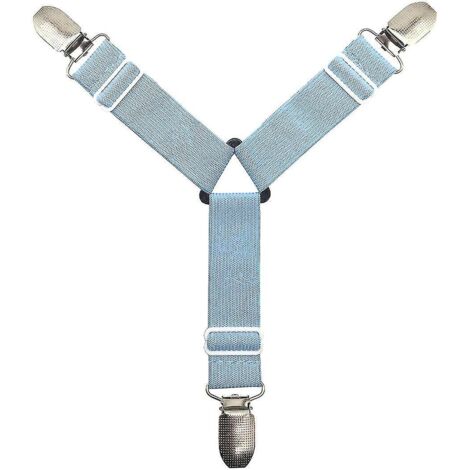 Lot de 4 attaches bleues pour draps-housses Better Bedder, compatibles avec les tailles Queen, King et Twin. (1/3)