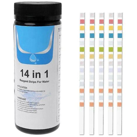 Kit de test d'eau potable 14 en 1 pour l'eau de puits et l'eau du robinet (50/100 pièces - 100 pièces) (1/5)
