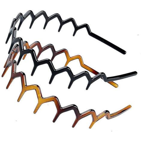 Lot de 2 serre-têtes à dents, peignes en plastique, accessoires pour cheveux (1/5)