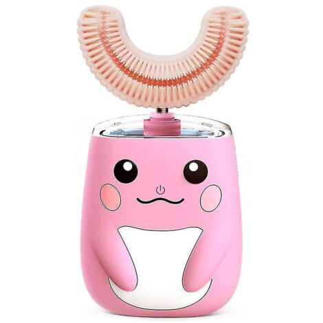 Brosse à dents électrique ultrasonique pour enfants avec minuteur intelligent IPX7 pour les tout-petits de 2 à 8 ans (rose) (1/5)