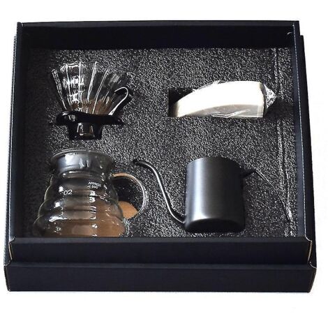Cafetière à filtre manuelle V60, coffret cadeau, cafetière portable de camping, cafetière à infusion lente, mini-percolat (1/5)