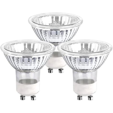Ampoules halogènes GU10 35 W à intensité variable, ampoules spot halogènes GU10 à 2 broches, 400 lm, blanc chaud 2800 K (lot de 3), blanc (1/5)