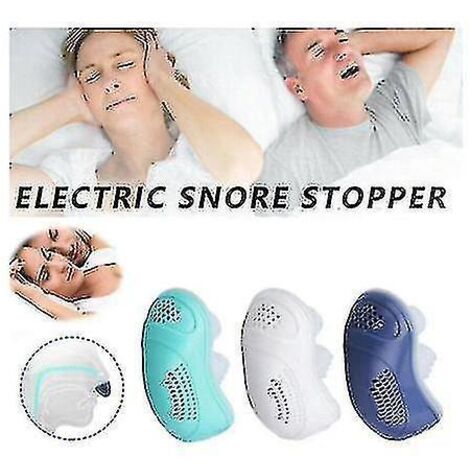 Micro-appareil électrique CPAP anti-ronflement, anti-apnée du sommeil, aide à stopper les ronflements, blanc