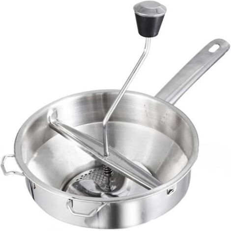 Presse-purée, presse-pommes de terre, grand presse-purée avec long manche antidérapant en silicone, outil de cuisine robuste en acier inoxydable (1/5)
