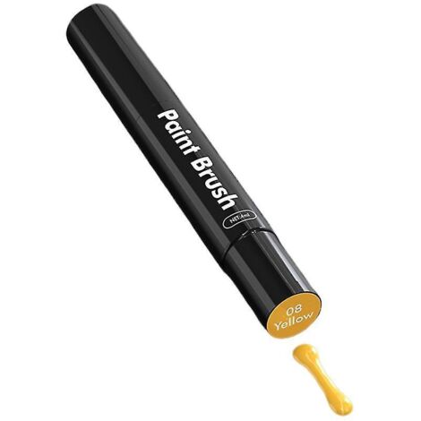 Correcteur de rayures pour carrosserie - Stylo applicateur de peinture (pinceau inclus) - 1 pièce - Jaune (1/5)