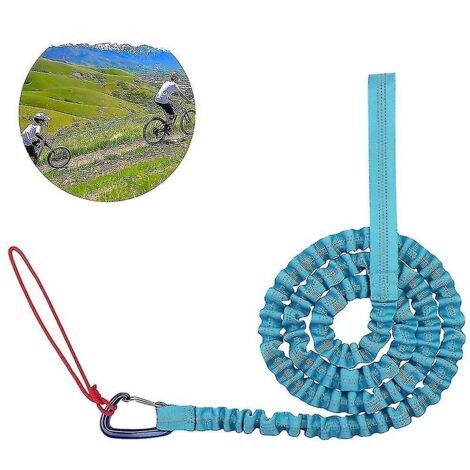 Corde de remorquage élastique pour vélo enfant, sangle de remorquage bleue (1/5)