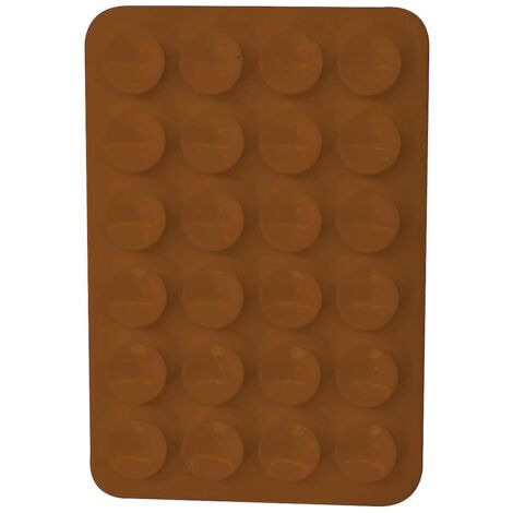Lot de 5 supports adhésifs à ventouse en silicone pour coques de téléphone, compatibles avec les coques iPhone et Android, support mains libres pour téléphone portable (marron) (1/4)