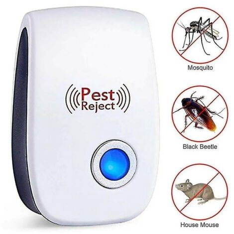 Lot de 4 répulsifs électroniques à ultrasons contre les souris et les insectes. (1/4)