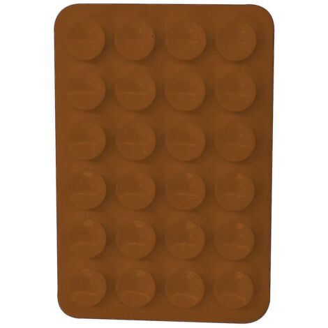 Lot de 5 supports adhésifs à ventouse en silicone pour coques de téléphone, compatibles avec les coques iPhone et Android, support mains libres pour téléphone portable (marron) (1/4)