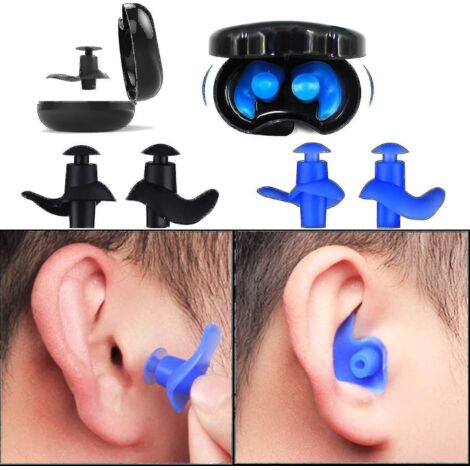 Bouchons d'oreilles pour enfants nageurs, bouchons d'oreilles en silicone étanches et réutilisables pour la natation des enfants (1/3)
