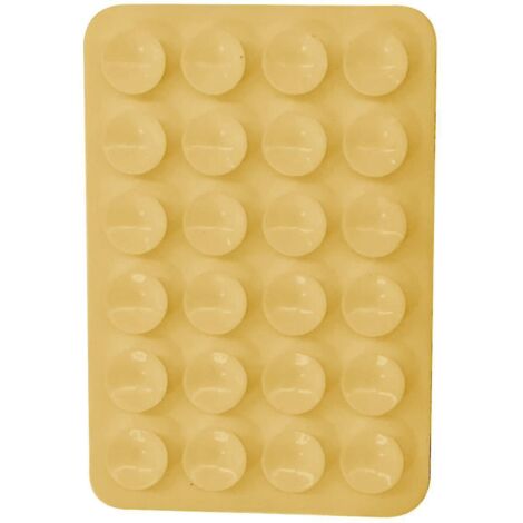 Lot de 5 supports adhésifs à ventouse en silicone pour coques de téléphone, compatibles avec les coques iPhone et Android, support mains libres pour téléphone portable (jaune). (1/4)
