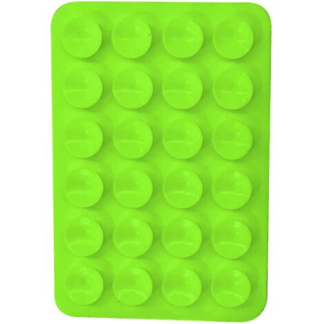 Lot de 5 supports adhésifs à ventouse en silicone pour coques de téléphone, compatibles avec les coques iPhone et Android, support mains libres pour téléphone portable, vert foncé (1/4)