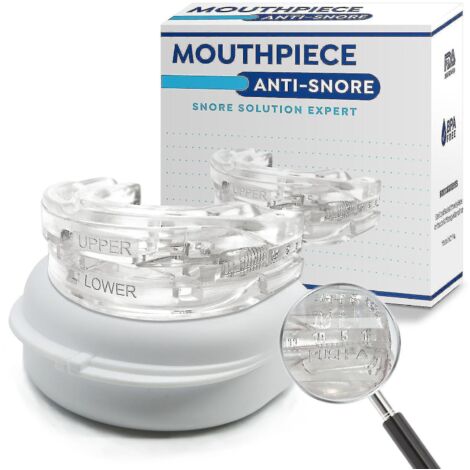 Protège-dents anti-ronflement, gouttière anti-ronflement ajustable, protège-dents nocturne pour le bruxisme et les dents. (1/5)
