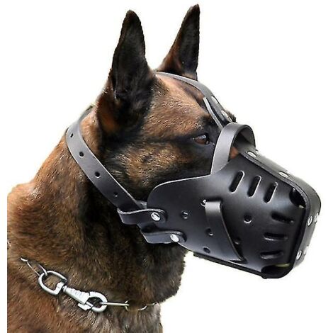 Muselière pour chien, muselière panier respirante pour chiens de petite, moyenne et grande taille - Taille M - Noir (1/4)