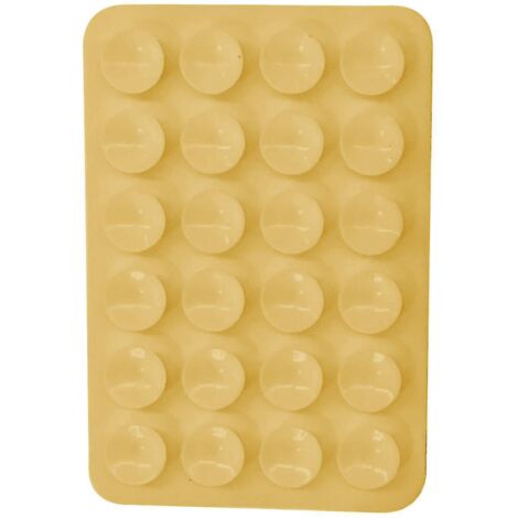 Lot de 5 supports adhésifs à ventouse en silicone pour coques de téléphone, compatibles avec les coques iPhone et Android, support mains libres pour téléphone portable (jaune). (1/4)