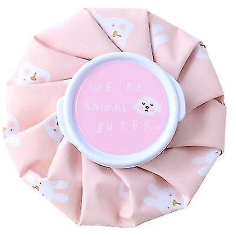 Sac de compresse froide mignon à motif dessin animé pour la physiothérapie, poche de glace rafraîchissante réutilisable pour la maison, soulage la douleur, poche de glace rose (1/4)